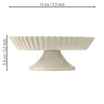 Artikel Metallteller Grau Dekoteller mit Fuß Metall Teller Ø14cm 2 St