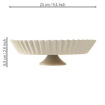 Artikel Metallteller Grau Retro Dekoteller mit Fuß Metall Ø24cm 2St