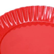 Artikel Metallteller Rot Kleiner Dekoteller mit Fuß Metall Ø14cm 2 St