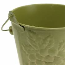 Artikel Deko-Eimer Früchte Gelb, Orange, Grün gewaschen Ø15cm H14cm 3er-Set