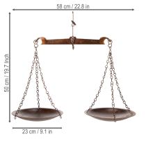 Artikel Waage Dekoration im nostalgischen Design für die Küche und das Wohnzimmer Vintage Flair 58cm