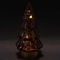 Artikel Glas Weihnachtsbaum LED Deko für innen Batteriebetrieben 13cm 2St
