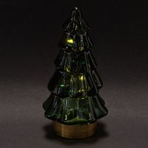 Artikel Glas Tannenbaum mit LED Tischdeko Weihnachten 13cm 2St