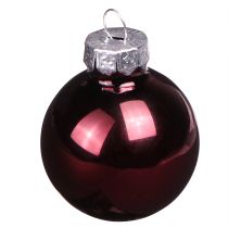 Artikel Mini Glaskugeln für Weihnachten in Berry Ø3cm 22 St