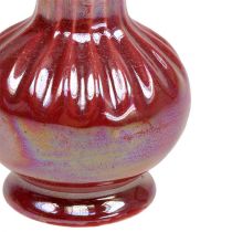 Mini Vase Ø5cm H10cm Perlmutt Rot 6St