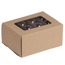 Artikel Mini Weihnachtskugeln Glas Retro Transparent Ø3cm 22 St