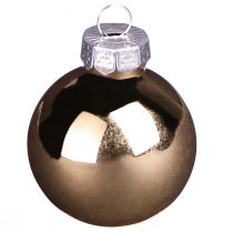 Artikel Mini Weihnachtskugeln Gold Braun Mix Glas Ø3,5cm 22 St