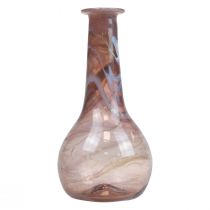 Artikel Mini Vase Glas Glasvase Blumenvase Lila Ø7,5cm H15cm
