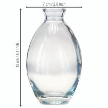 Artikel Minivasen Bauchig Dekovasen Glas Blau getönt H12cm 6 St