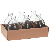 Artikel Minivasen Bauchig Dekovasen Glas Blau getönt H12cm 6 St