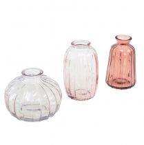Minivasen Glas Deko Vasen Blumenvasen H8,5–11cm 3er-Set