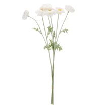 Artikel Kunstblume Mohn Weiß Langer Stiel 78cm 3St