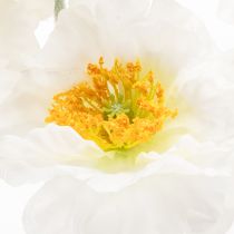 Artikel Kunstblume Mohn Weiß Langer Stiel 78cm 3St