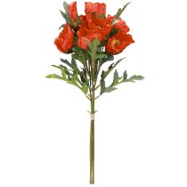 Artikel Mohnblumen Deko Mohn künstlich Rot 45cm Bund mit 3 St