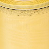 Artikel Moiré Kranzband Gelb mit Goldverzierung 125mm 25m - Hochwertiges Trauerband Dekoband Schleifenband