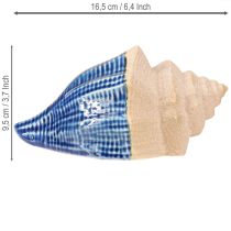 Artikel Muschel Deko maritim Keramik Blau Beige 16,5×11×9,5cm 2 St