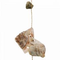 Muschelgirlande mit Steinen Natur 100cm