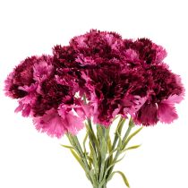 Artikel Nelke Kunstblume zweifarbig Langer Stiel 56cm Bund mit 8St