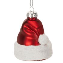 Artikel Weihnachtskugel Nikolausmütze Glas 8cm 6St
