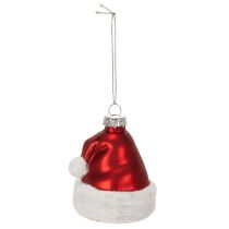 Artikel Weihnachtskugel Nikolausmütze Glas 8cm 6St
