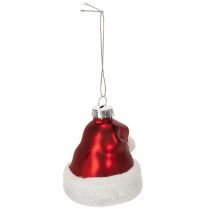 Artikel Weihnachtskugel Nikolausmütze Glas 8cm 6St