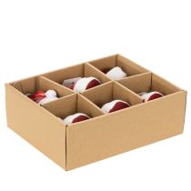 Artikel Weihnachtskugel Nikolausmütze Glas 8cm 6St