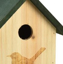Artikel Nistkasten Blaumeise Vogelhaus Holz Natur Grün H20,5cm