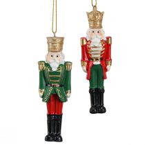 Artikel Nussknacker Anhänger Weihnachtsschmuck 4er-Set, Rot Grün Gold, 10cm