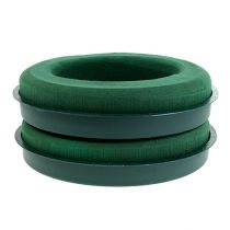 Artikel Steckmasse Ring Steckschaum mit Schale Grün Ø30cm H4,5cm 2 St