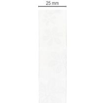 Artikel Organzaband Blumen Geschenkband Grün 25mm 18m