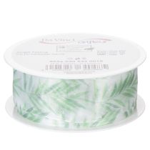 Artikel Organzaband Chiffonband Grüne Pflanzen Band 40mm 15m