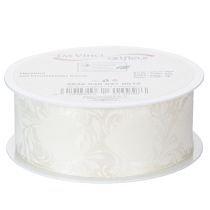 Artikel Organzaband Creme Dekoband Herzen 40mm 15m