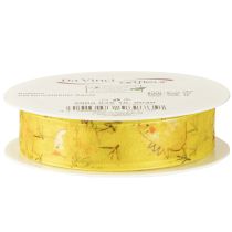Artikel Organzaband mit Küken Geschenkband Gelb 25mm 20m