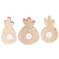 Artikel Holz Huhn mit Klebepunkt Deko für Ostern zum Basteln Kreative Tischdeko Landhausstil 5cm 36St