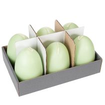 Artikel Osterkerzen Ei Form Eierkerzen für Ostern Grün 9cm 20h 6St