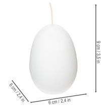 Artikel Osterkerzen Ei Form Eierkerzen Besondere Kerzen für Ostern Weiß 9cm 6St