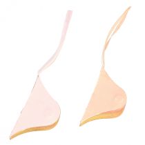 Artikel Papier Weihnachtsschmuck Vintage Rosa Apricot Ø8cm 4er-Set