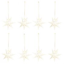 Artikel Papierstern Weihnachtsanhänger Weiß 10cm 8er Set Deko