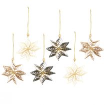 Artikel Papiersterne Christbaumschmuck 10cm Weiß Braun Grün 6 Stk