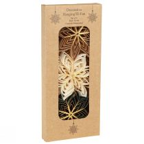 Artikel Papiersterne Christbaumschmuck 10cm Weiß Braun Grün 6 Stk
