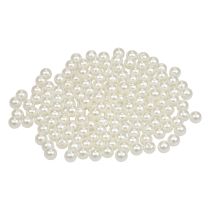 Perlen zum Auffädeln Bastelperlen Creme Weiß 6mm 300g