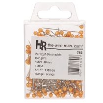 Artikel Perlkopfnadeln Orange Stecknadeln für Floristikbedarf Ø4mm 40mm 150St