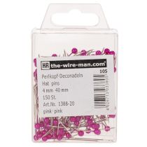 Artikel Perlkopfnadeln für Floristik Pink Ø4mm 40mm 150St