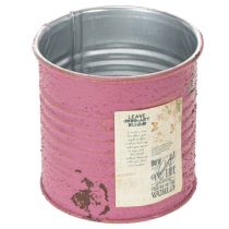 Artikel Pflanzdose Deko-Dose rund Lila Metall Vintage-Deko Ø8cm H7,5cm