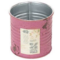 Artikel Pflanzdose Deko-Dose rund Lila Metall Vintage-Deko Ø8cm H7,5cm