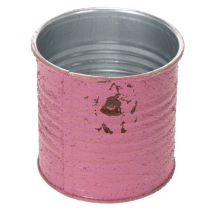 Artikel Pflanzdose Deko-Dose rund Lila Metall Vintage-Deko Ø8cm H7,5cm