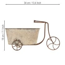 Artikel Pflanzfahrrad Blumentopf Fahrrad Rost Grau 34×16×18cm