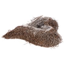 Artikel Pflanzgefäß Herz aus Zweigen mit Folie 20cm 2St