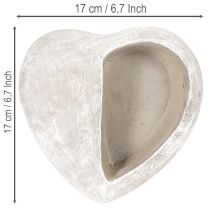 Artikel Pflanzschale Herz Steinguss Dekoratives Pflanzgefäß 17cm