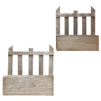 Artikel Pflanzkasten Holz Mini Blumenkasten L22/25cm Set 2St
